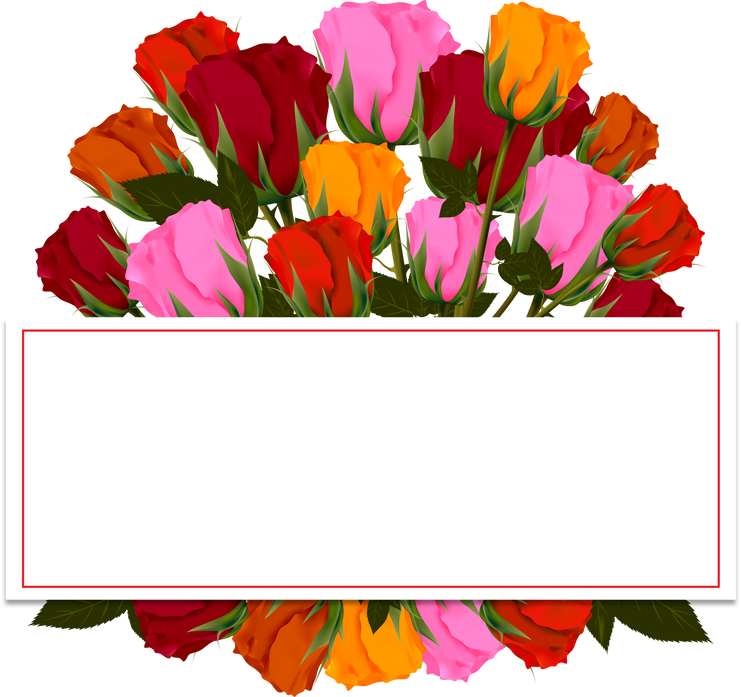 Message Background with Roses